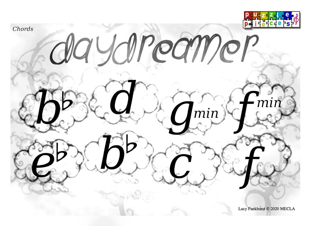 Image showing the chord structure for Daydreamer